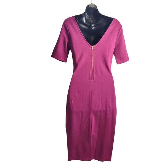 Celine by Champion Women's Purple Dress V-Neck Half Sleeve Stretch Size Small - Picture 2 of 8